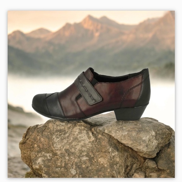 Remonte MaryJane Shoe -Genuine Leather-Wine-Black  Comfort Tech-Sz 39-8.5 -NEW☀️ - Picture 3 of 16